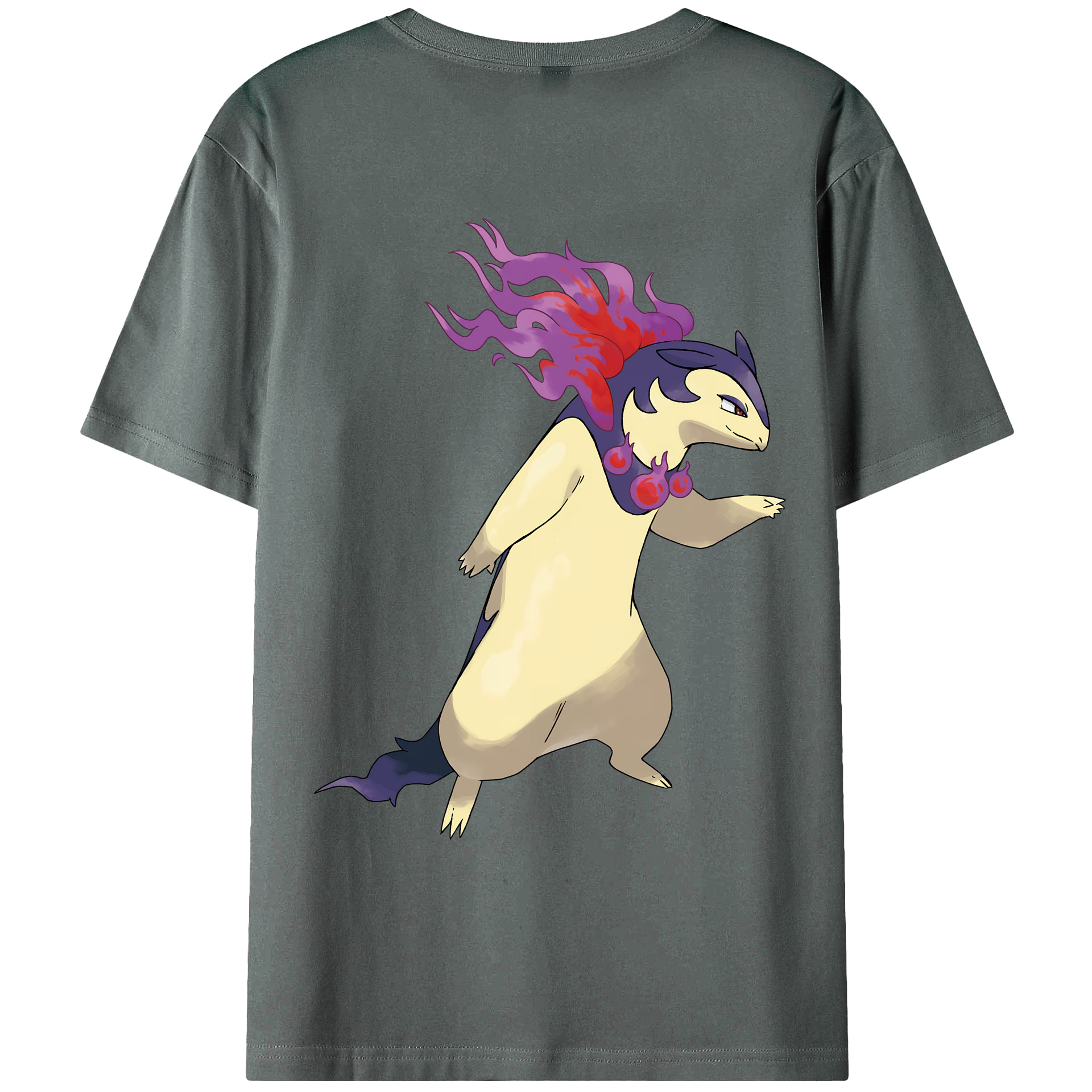 （画像用） ポケットモンスター Pokémon 綿100％ メンズ半袖Tシャツ（バックプリント） 通気性
